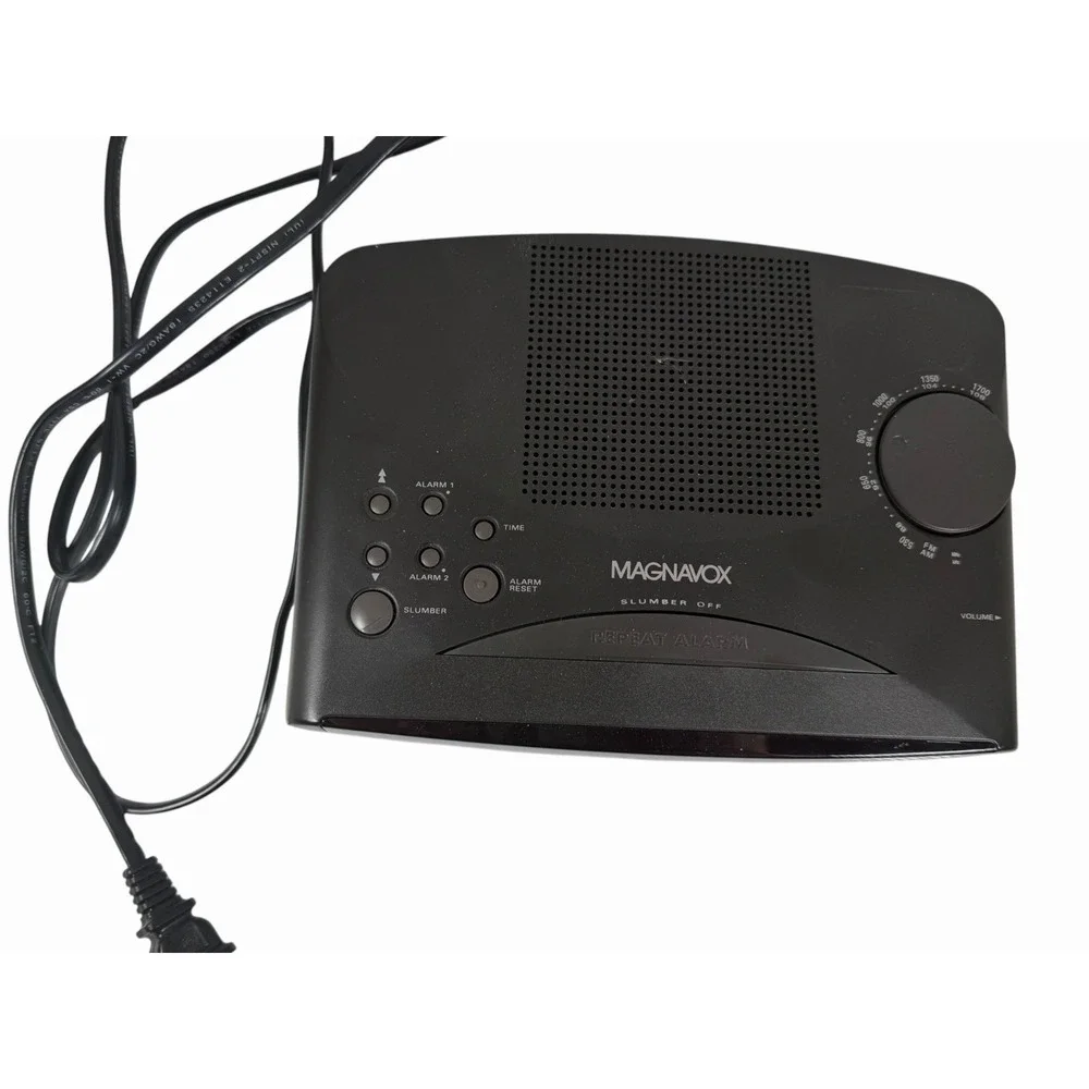 Magnavox AJ 3340/17 AM/FM Weatherband Dual Alarm Clock Radio Digital Vintage